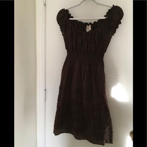 Brown cotton dress